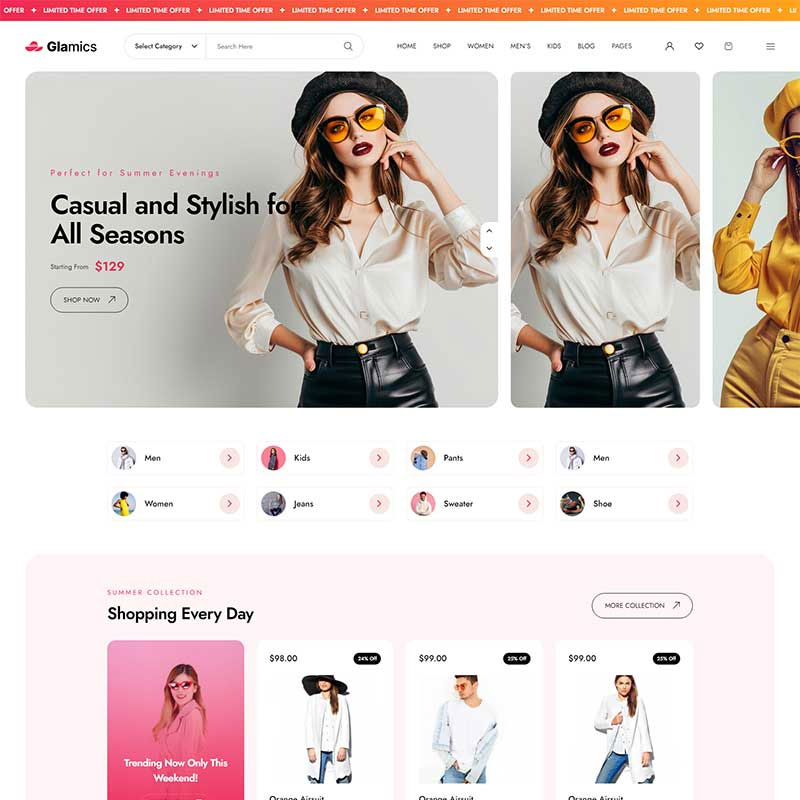 html5模板服装服饰商城响应式前端网页模板源码
