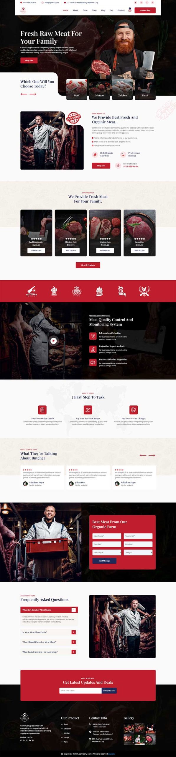 html5模板有机肉类食品宣传网站前端响应式网页模板源码插图