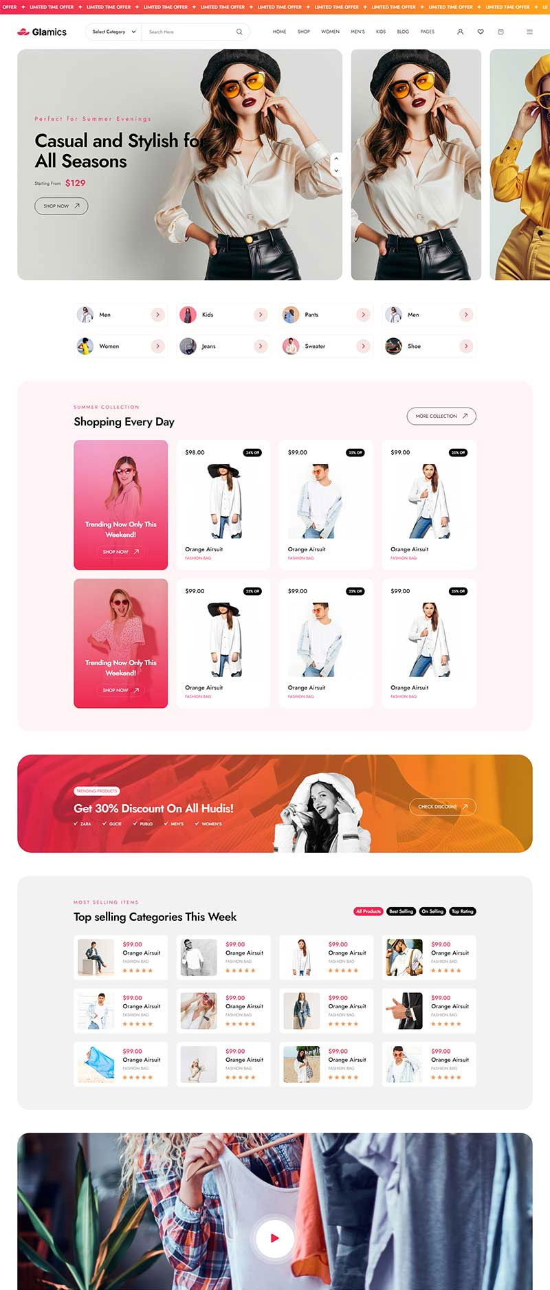 html5模板服装服饰商城响应式前端网页模板源码插图