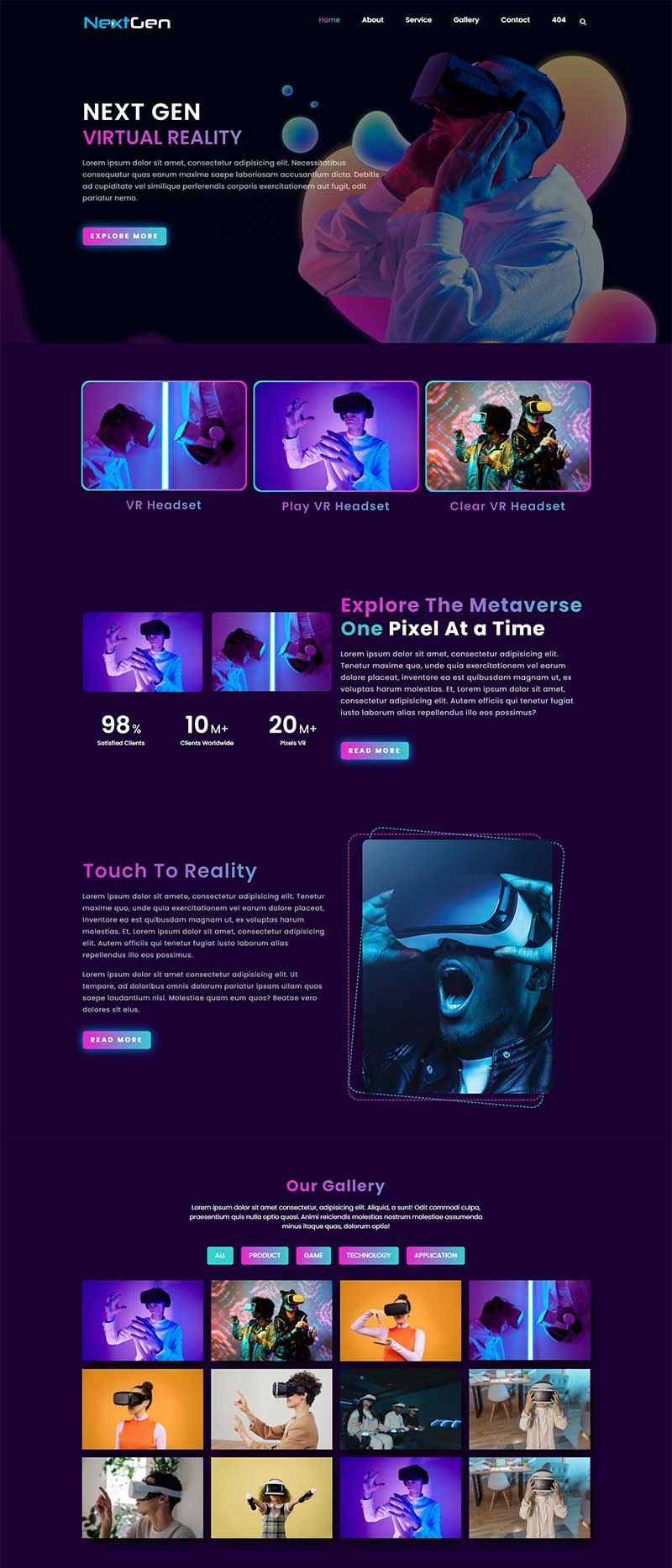 html5模板虚拟电子产品VR设备前端静态响应式网页模板源码插图