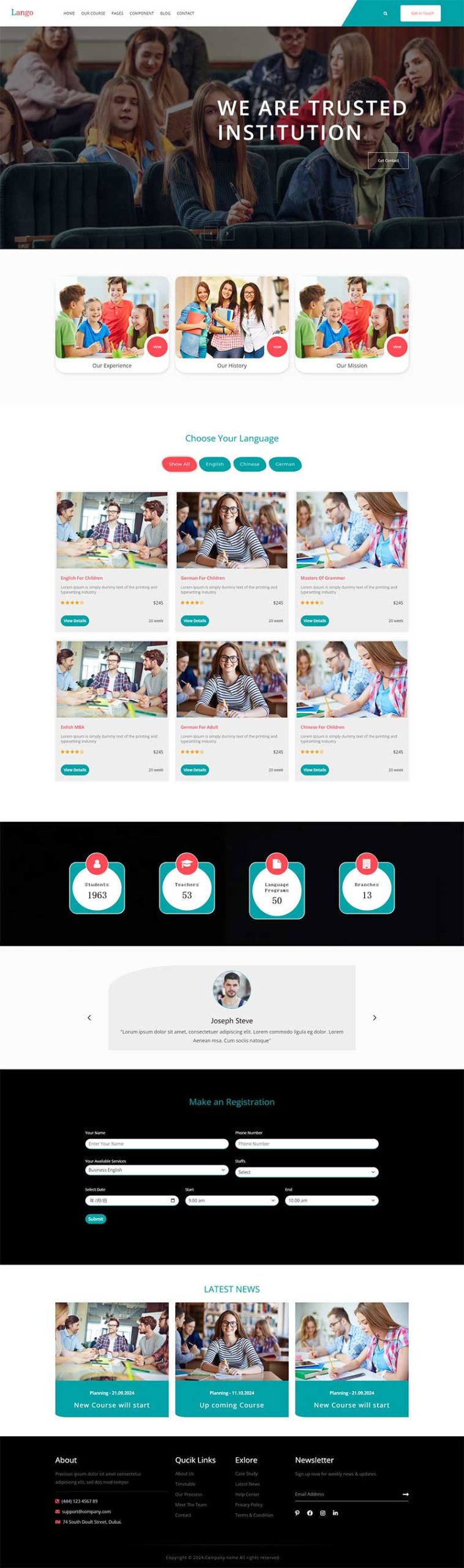 html5模板技能培训教育服务机构静态响应式网页模板源码插图