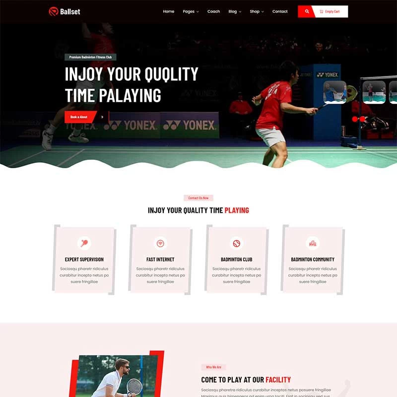 html5模板羽毛球培训体育运动服务机构前端静态响应式网站模板源码