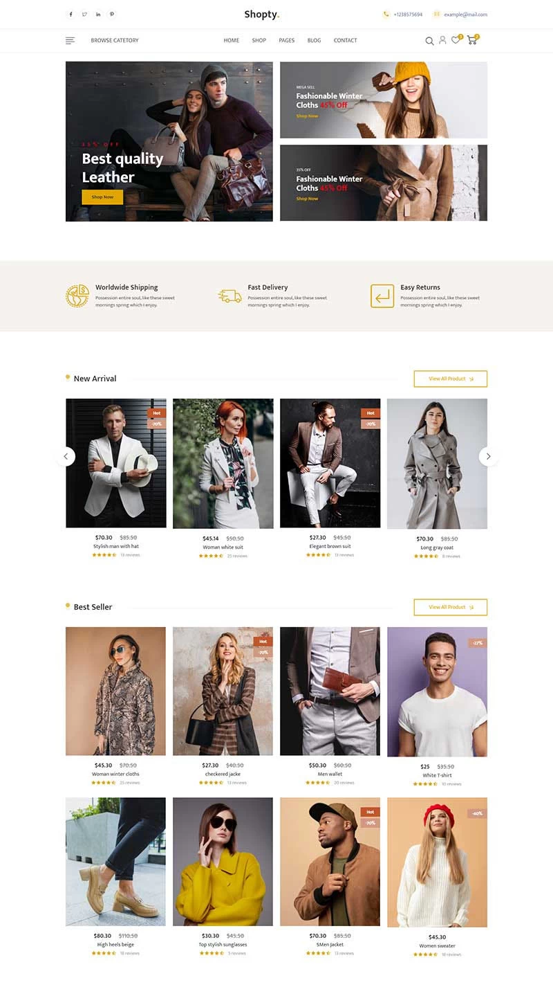 html5模板服装服饰商城网站前端静态响应式网站模板源码插图