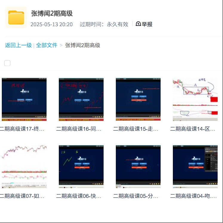 张博闻 缠论2期高级课